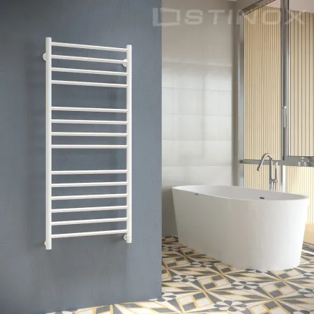 Полотенцесушитель водяной Stinox Toscana Luxe 500х1200 боковой 1 дюйм белый матовый
