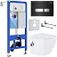 Комплект инсталляции с унитазом 6 в 1 Roxen StounFix Dual Fresh 963184 (состоит из: 710200, Glass 430280В, 530185-01Х)