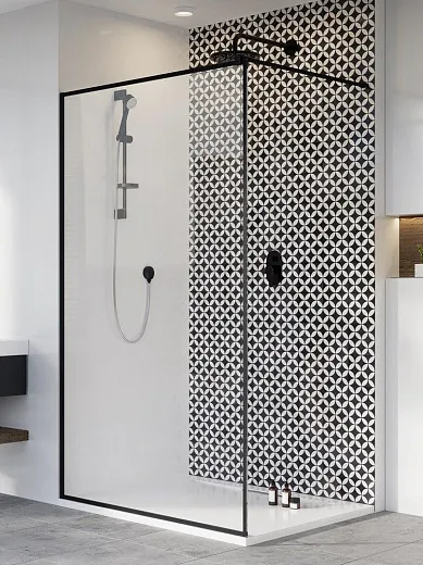Душевой уголок Radaway Walk-in Modo X II Black Frame 100