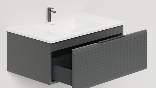 T800H1A Тумба под умывальник Salini TOUCH Н 80 Anthracite горизонтальная фрезеровка T800H1A Тумба под умывальник Salini TOUCH Н 80 Anthracite горизонтальная фрезеровка