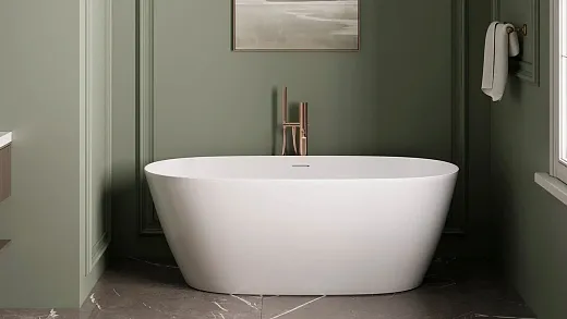 Ванна Salini Лофо UM12112, 170 х 80 см, из искусственного камня Гелькоат/Gelcoat, цвет белый глянцевый