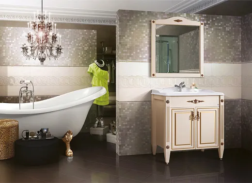 Зеркало Belux Империя В 85 82х102см, слоновая кость/золото, 4810924220721