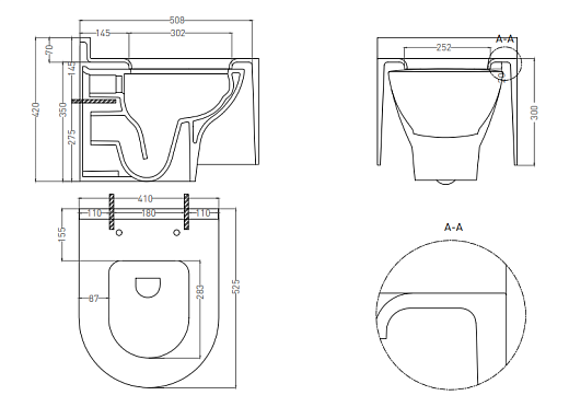 240121KM Унитаз Salini GEMELLI с крышкой (S-Stone, белый матовый)