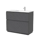 Тумба под раковину Sancos Folk Floor FL100FLGS/FL100FRGS, 100 см, напольная, чаша левая/правая, grey soft