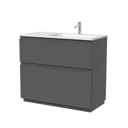 Тумба под раковину Sancos Folk Floor FL100FLGS/FL100FRGS, 100 см, напольная, чаша левая/правая, grey soft