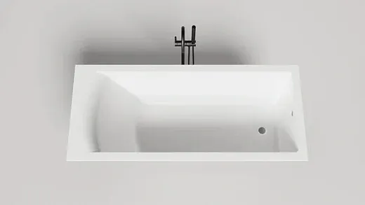 Ванна Salini Cascata 104413MF, 170 х 70 см, из искусственного камня S-Sense, цвет белый матовый, покраска по RAL полностью
