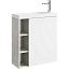 Alba корпус тумбы под умывальник Compact Slim 600 правый, цвет светлый камень, и фасад тумбы, цвет белый матовый ALB0106RLS+ALB0706WM матовый Alba корпус тумбы под умывальник Compact Slim 600 правый, цвет светлый камень, и фасад тумбы, цвет белый матовый ALB0106RLS+ALB0706WM матовый