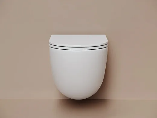 Подвесной унитаз Ceramicanova Тренд (Vogue) безободковый, с сиденьем с микролифтом из дюропласта, смыв Торнадо, белый, CN4008TMW