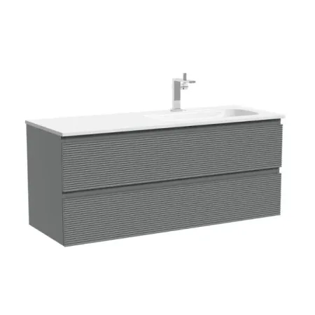 Тумба под раковину Sancos Folk FL120RES, 120 см, подвесная, Ergraut soft, правая