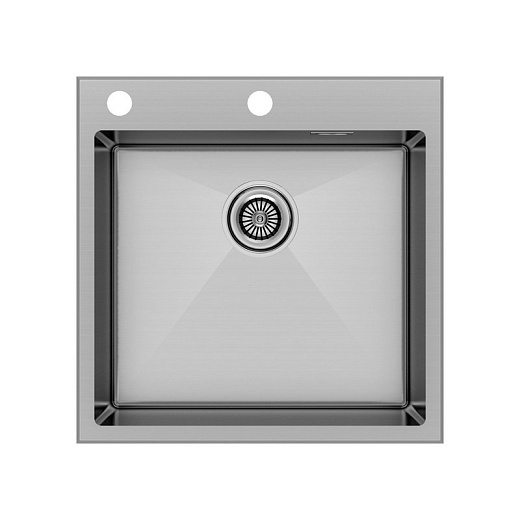 Кухонная мойка PAULMARK KRONER-EDGE 51 PM775151-BS (стальной/брашированная сталь)