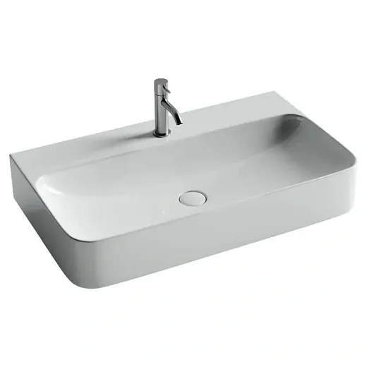 Умывальник Ceramicanova Aura CN2006 80см подвесной сантехфарфор белый, CN2006