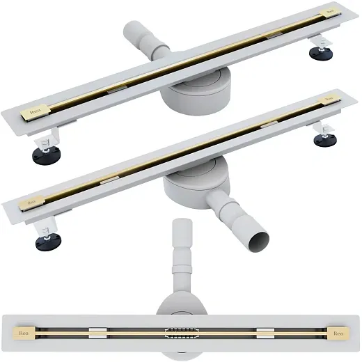 Душевой лоток Rea Neo Ultra Slim Pro gold 800 золотой