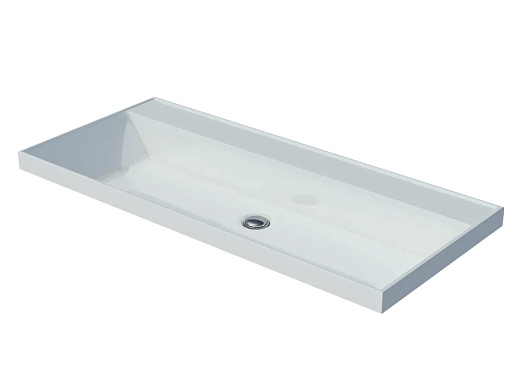 4627173210201-б/о Раковина Madera Classica 100 литьевой мрамор без отверстия под смеситель и без перелива