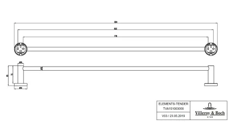 Держатель для полотенец Villeroy&Boch Elements, TVA15100300061