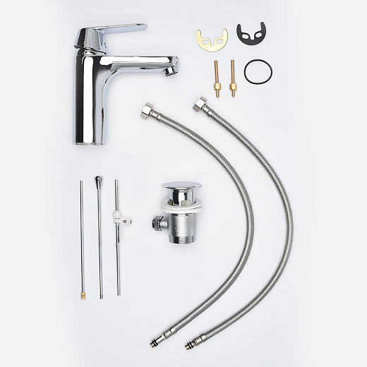 AQMP6131 AQUAme Prato Смеситель для раковины с донным клапаном, хром, однорычажный. AQMP6131 AQUAme Prato Смеситель для раковины с донным клапаном, хром, однорычажный.