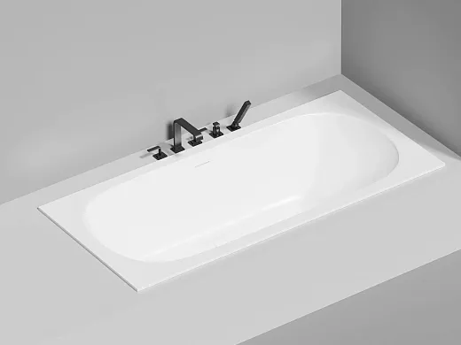 Ванна Salini Ornella Axis Kit 103512GF, 190 х 90 см, из искусственного камня S-Sense, цвет белый, покраска по RAL полностью