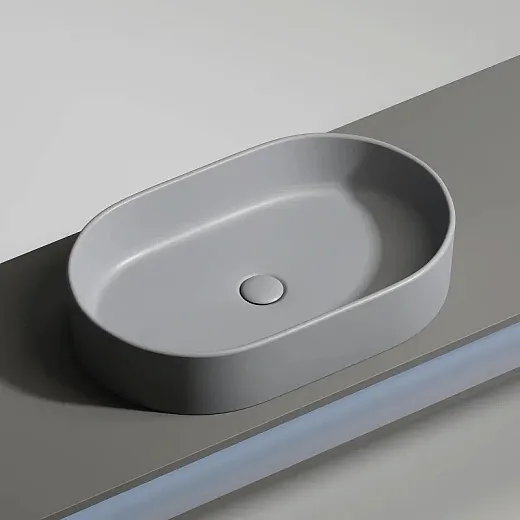 Раковина Ceramicanova Element CN6048MH, 60 см, сантехфарфор, цвет антрацит матовый