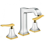 Смеситель Hansgrohe Metropol Classic 31331090 для раковины на 3 отверстия, хром/золото Смеситель Hansgrohe Metropol Classic 31331090 для раковины на 3 отверстия, хром/золото