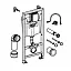 Инсталляция для унитаза Grohe Rapid SL с кнопкой Grohe Skate Cosmopolitan, хром, 38536001+38732000