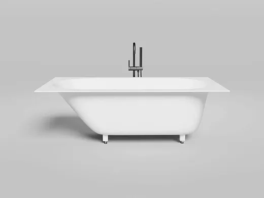Ванна Salini Ornella 102324MF, 170 х 80 см, из искусственного камня S-Stone, цвет белый матовый, покраска по RAL полностью