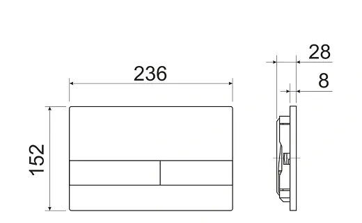 Инсталляция Ceramicanova Envision с унитазом Ceramicanova Metric CN3007_1002B_1000 Rimless CN3007, крышка микролифт, клавиша Flat черный матовый