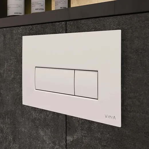 Кнопка смыва для инсталляции VitrA Root Square двойной смыв, глянцевая белая, 740-2300