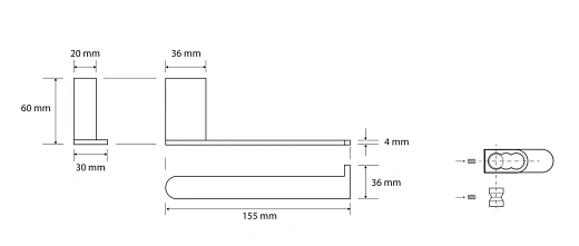 Держатель туалетной бумаги Bemeta Galla 108112030 без крышки, черный матовый, розовое золото
