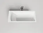 Ванна Salini Cascata Kit 104313GF, 170 х 75 см, из искусственного камня S-Sense, цвет белый, покраска по RAL полностью
