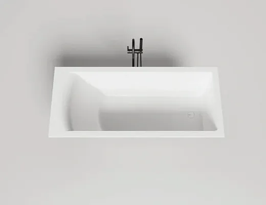 Ванна Salini Cascata Kit 104313GF, 170 х 75 см, из искусственного камня S-Sense, цвет белый, покраска по RAL полностью