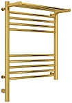 Полотенцесушитель электрический Сунержа Богема 3.0 600 x 500 с полкой, ширина 53.2 см, высота 72.4 см, золото, L/R