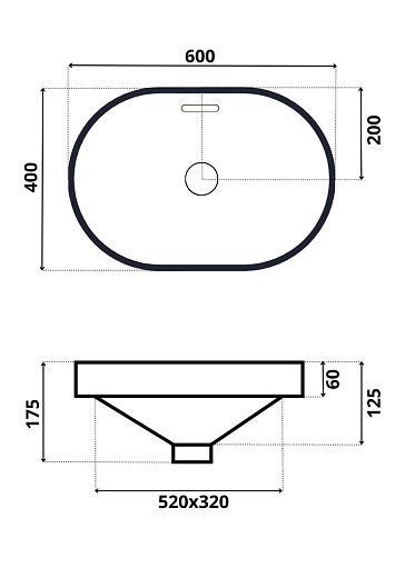 Умывальник врезной Roxen Batt 570155