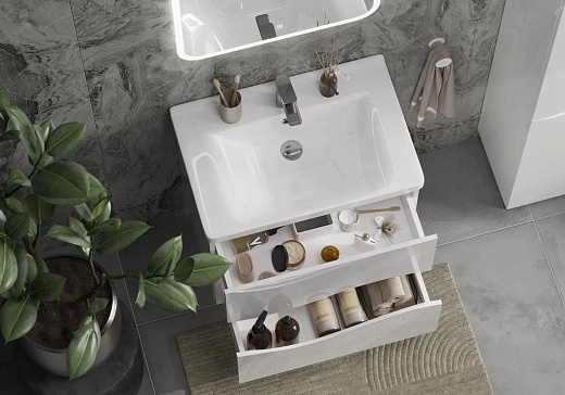 Тумба подвесная Volna 70.2Y под умывальник Миранда белая