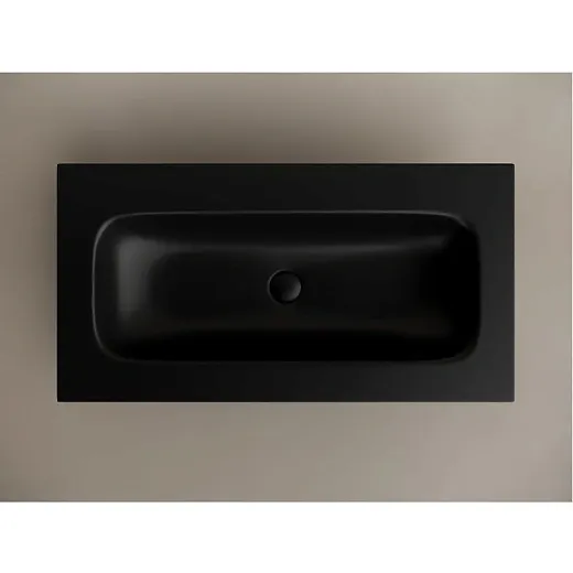 Умывальник Ceramicanova Grace CN7019MBWx 91см сантехфарфор черный матовый (без отв.), CN7019MBWx