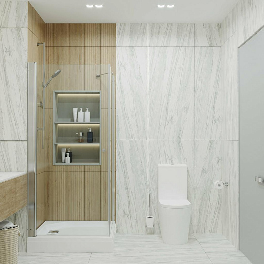 Душевой уголок Тритон Форта Хром А1 90x90 стекла прозрачные / профиль хром / с поддоном