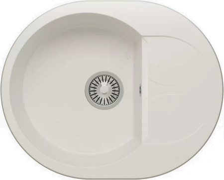 Мойка кухонная Polygran ATOL-620 белый хлопок №36