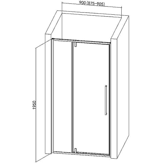 Душевая дверь AQUAme AQM7108-9