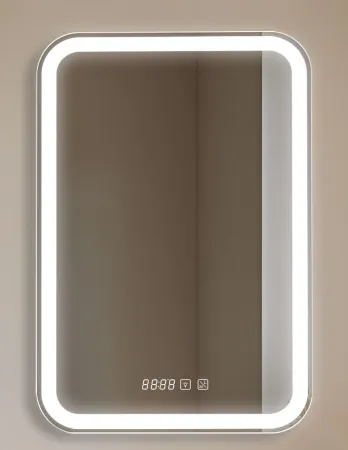 Зеркало Raval Сигма 55х80 сенсор Часы Антипар, Sgm.02.550x800.Ch/W/RL