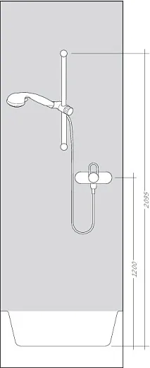 Штанга для душа Hansgrohe Unica’S Puro 60 см, 28632000, хром