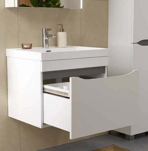 Тумба подвесная Volna Prime 100.1Y с умывальником Prime 100