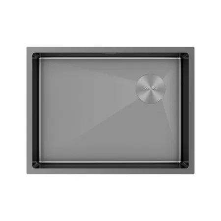 Кухонная мойка PAULMARK NEXT-SKEW 58 UNI PM885844-GM (черный/вороненая сталь)