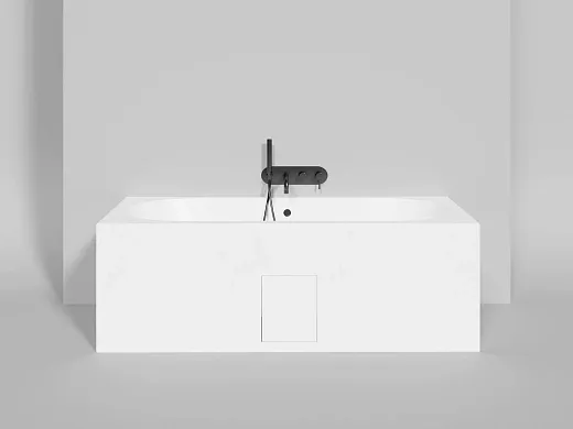 Ванна Salini Ornella Axis 103413GF, 170 х 75 см, из искусственного камня S-Sense, цвет белый, покраска по RAL полностью