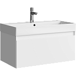 AQWELLA Geometria подвесная тумба под умывальник 81 см, цвет белый матовый
