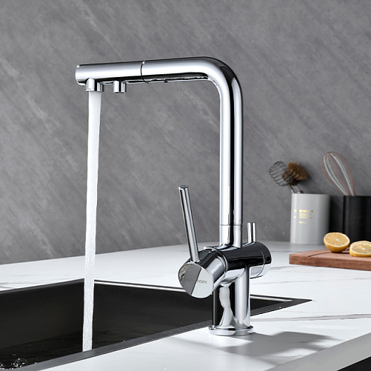 Смеситель PAULMARK SERPENTINE Se213222-CR, (хром)