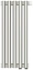Радиатор стальной трубчатый Сунержа Эстет-11 EU50, ширина 25 см, высота 50 см, 5 секций, нижнее подключение левое EU50/правое EU50, хром, 00-0312-5005