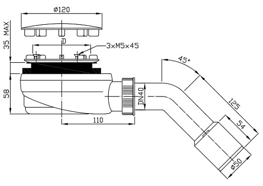 Сифон для душевого поддона Radaway R580