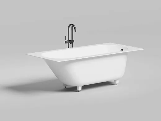 Ванна Salini Ornella 102324MF, 170 х 80 см, из искусственного камня S-Stone, цвет белый матовый, покраска по RAL полностью