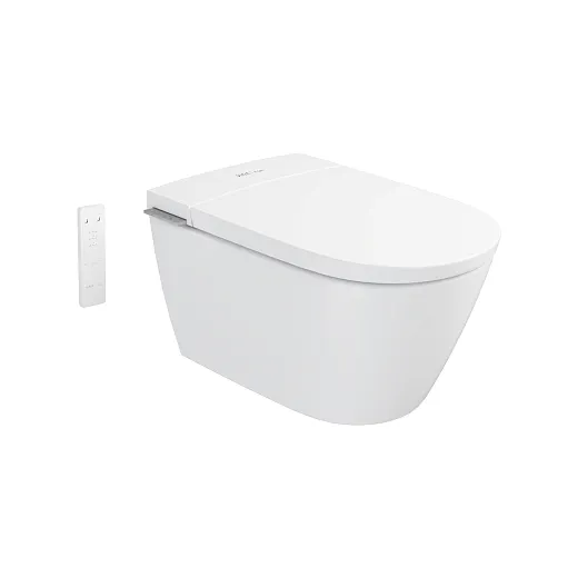 Унитаз подвесной умный  VitrA V-Care 3 Prime крышка микролифт, с функцией биде, пульт ДУ, белый, 7777B403-6399