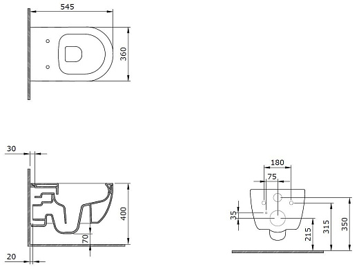 Унитаз подвесной Bocchi V-Tondo 1416-004-0129 с тонким сиденьем микролифт, черный матовый