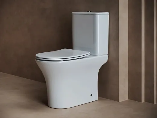 Напольный унитаз Ceramicanova с бачком Fortuna CN9001 Rimless, безободковый, крышка микролифт, белый, сантехфарфор