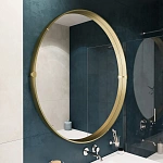 WBZ0800GLW Зеркало KUPALA Svetilo, алюминиевый профиль, 80x80, цвет золото